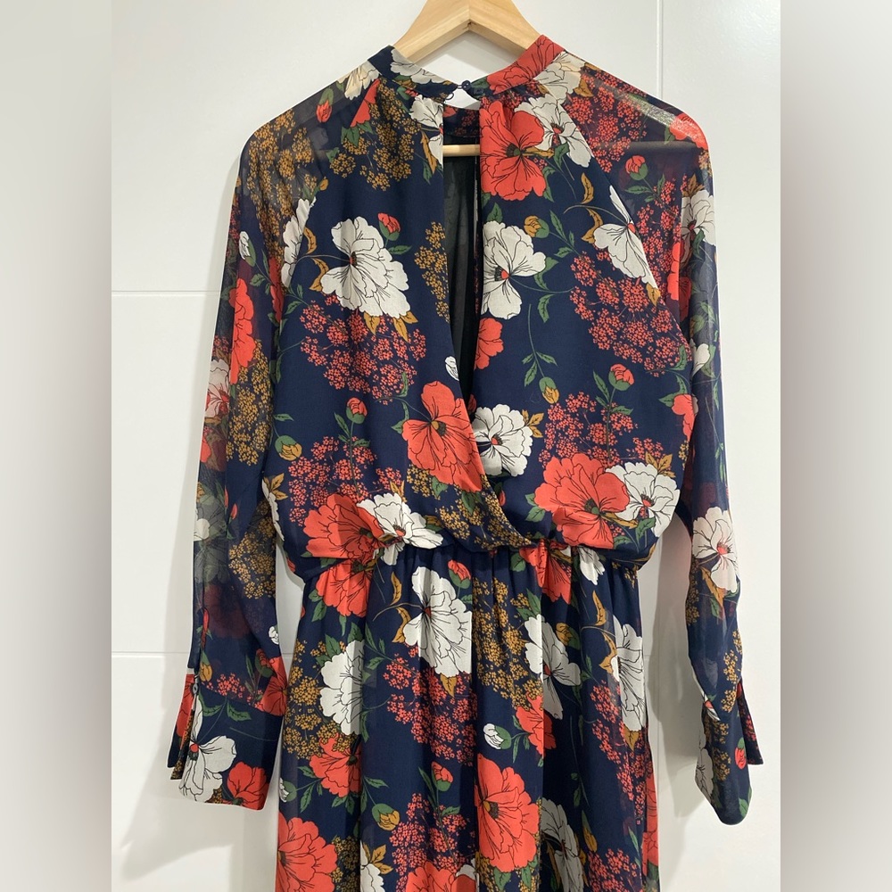 Zara Floral Dress Size M - Picture 3 of 4